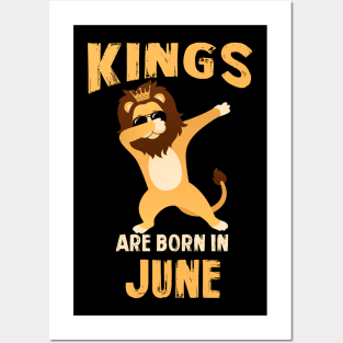 Cute King Are Born In June T-shirt Birthday Gift Posters and Art